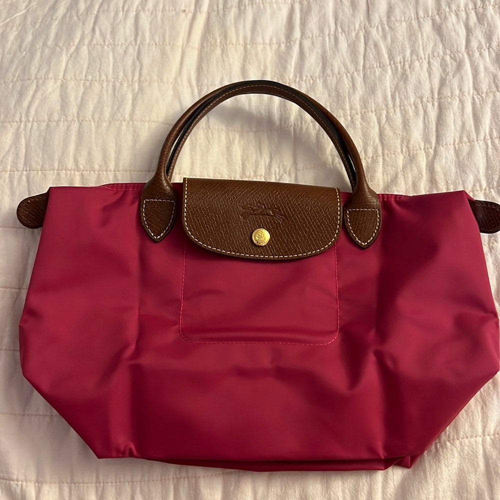 Longchamp Le Pliage small short handle bag